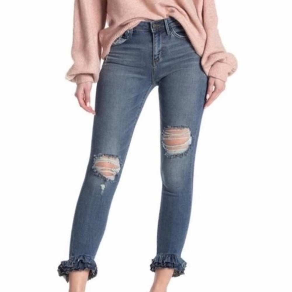 Sam Edelman Blue Distressed Jeans
